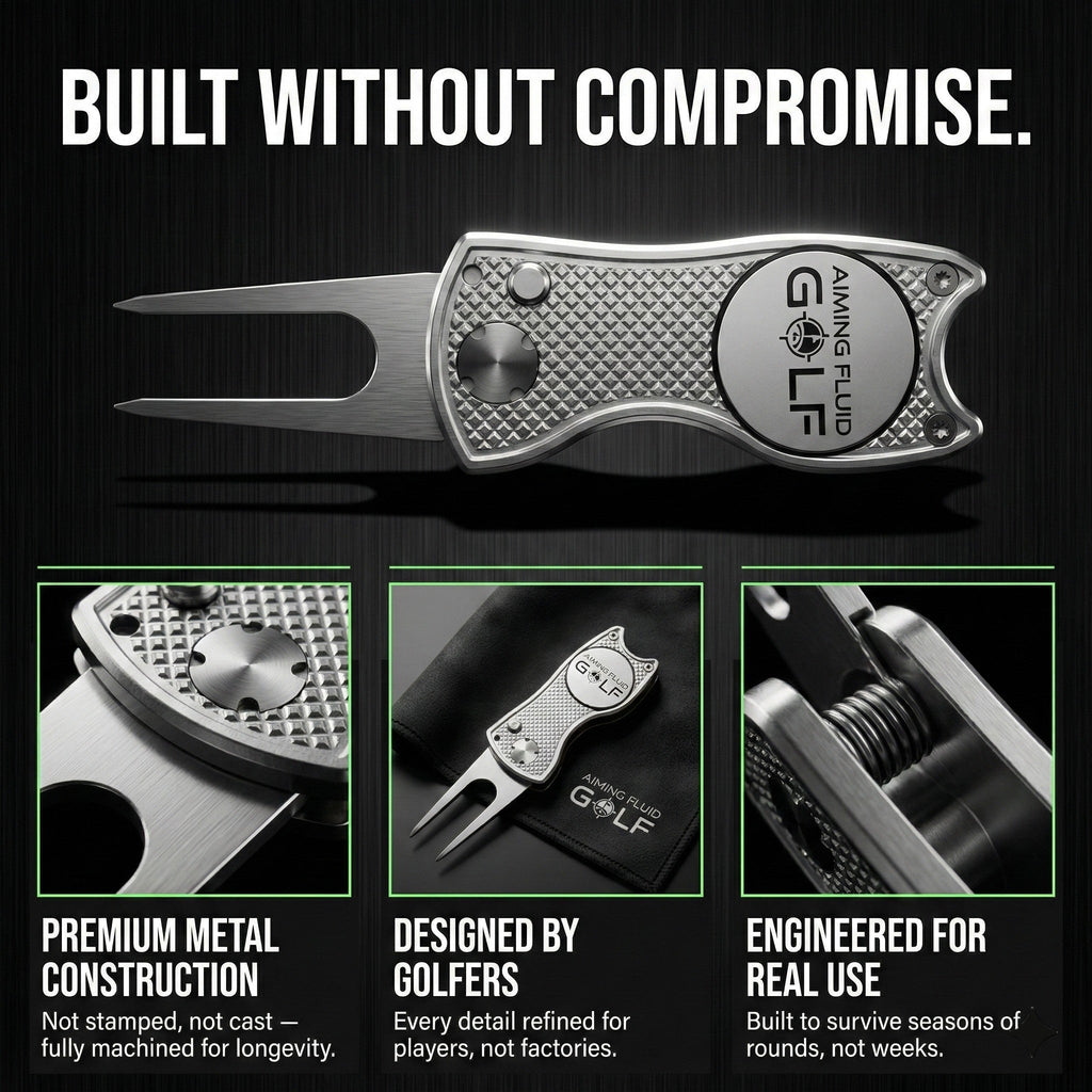 Foldable 5-in-1 Divot Tool with Magnetic Ball Marker